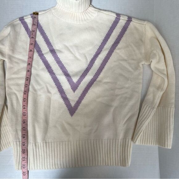 *spot* NWT Revolve x Lovers + Friends Caroline Sweater in ivory/purple| Size XS - Picture 10 of 11